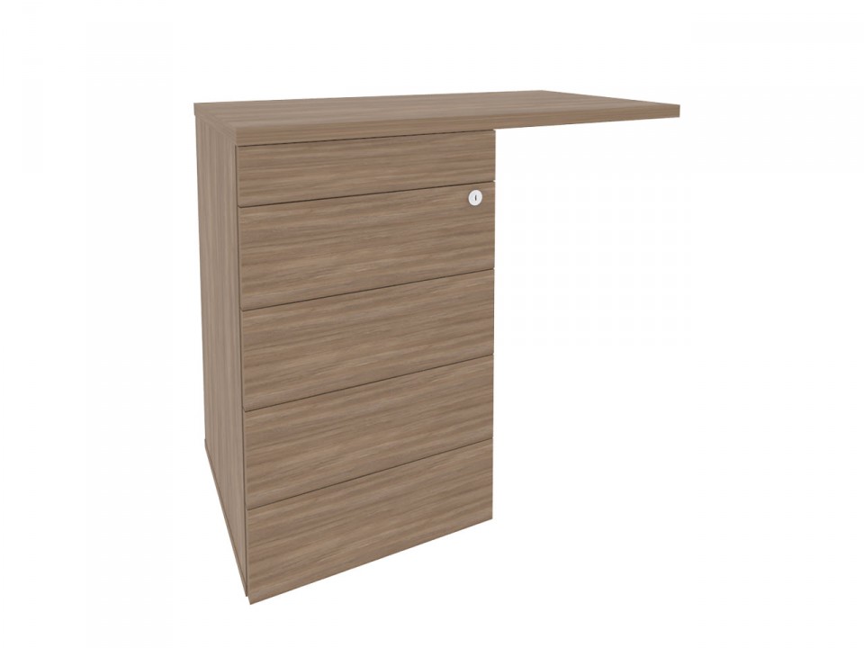 Кабинет руководителя ONIX DIRECT O.TPU-4 TIP Тумба приставная (TIP-ON) (универсальная л/пр)