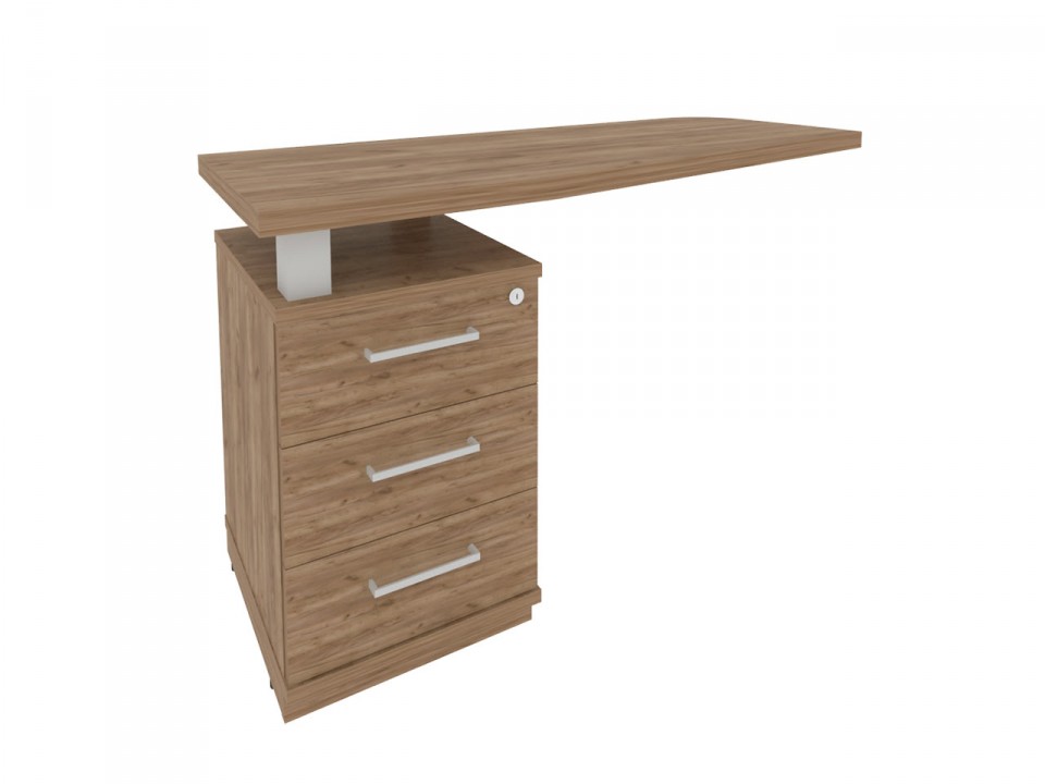 Мебель для руководителя FIRST Тумба приставная с топом KTP-2R/L